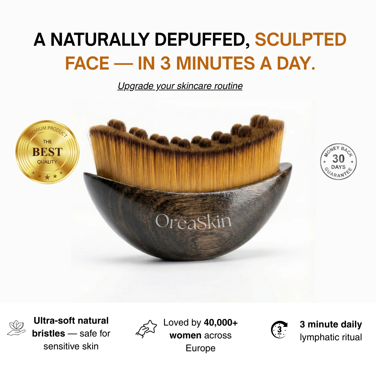 OreaSkin Lymphatic Contour Face Brush