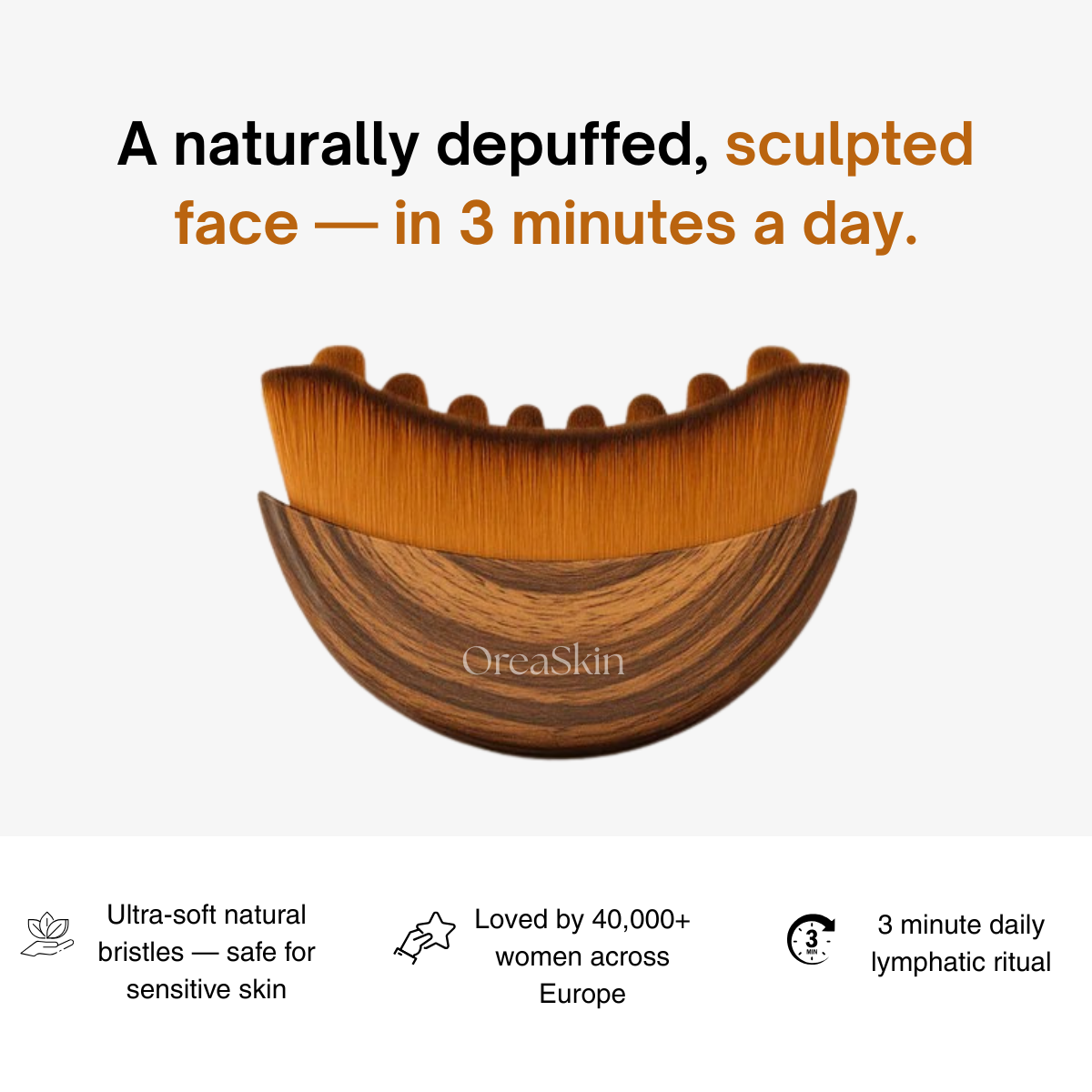 OreaSkin Lymphatic Contour Face Brush